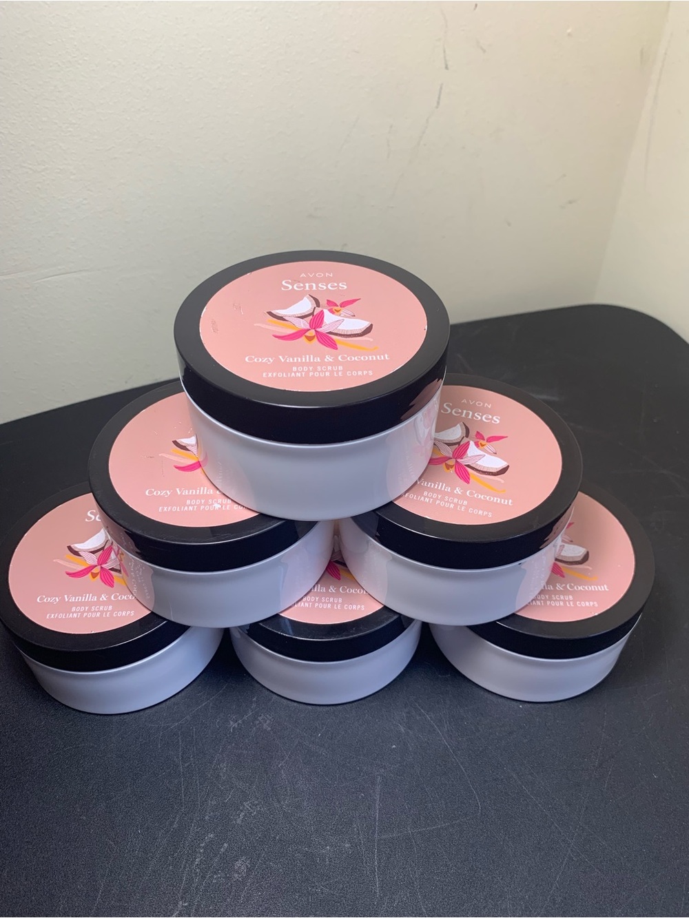 Avon Senses Cozy Vanilla & Coconut Body Scrub (Lot of 6)
